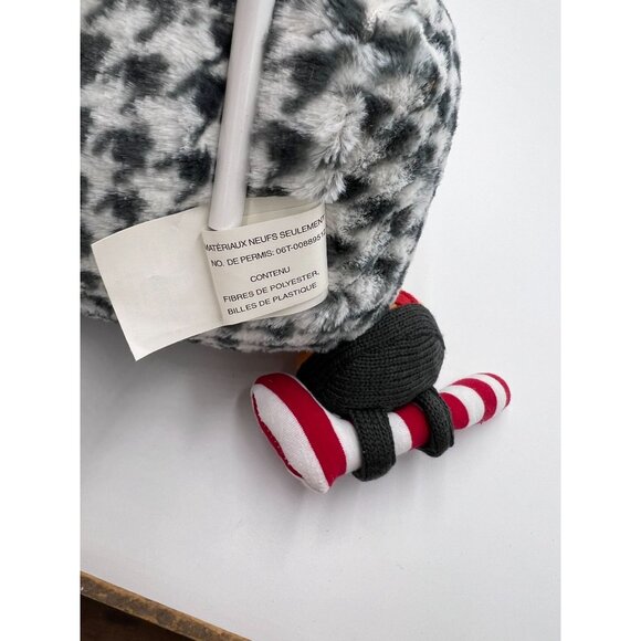 Pier One 1 Imports Plush Holiday Penguin Hat & Scarf Houndstooth Ice-skates 18" - Picture 6 of 8